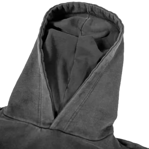 Sweat à capuche noir délavé à l'acide pour homme avec strass, sweat à capuche vintage pour homme, sweat à capuche d'hiver - Product Image 3