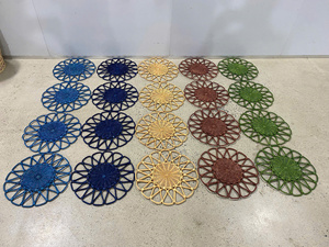 Floral Shaped Rattan Placemat, Handwoven Rattan Placemats, Durable & Eco-Friendly <b>Table</b> Mats For <b>Dining</b> Spaces From Vietnam - Product Image 6