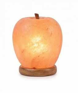 โคมไฟเกลือหิมาลัยสีชมพูธรรมชาติ รูปทรงแอปเปิ้ล ใช้เป็นไฟกลางคืน ตกแต่งบ้าน ฟอกอากาศ ผ่อนคลาย ของขวัญ สไตล์รัก - Product Image 1