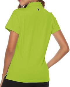 เสื้อกอล์ฟผู้หญิงทรงสลิมฟิตแบบลำลอง ออกแบบตามสั่ง OEM ระบายอากาศได้ดี ป้องกันรอยยับ แห้งเร็ว ปักโลโก้สำหรับสวมใส่ - Product Image 6