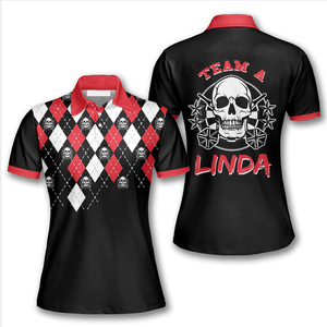 Jersey de dardo personalizable de talla grande estampado de secado rápido para mujer con diseño personalizado 100% poliéster - Product Image 3