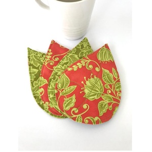 Leaf Shape Soft Cloth Elegant Linen <b>Coaster</b> for Home Restaurant <b>Table</b> <b>Coaster</b> - Product Image 1