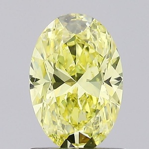 แหวนหมั้นเพชรรูปวงรีสีเหลืองเข้มได้รับการรับรองว่าเป็น VS2ชัดเจนขนาด1.01กะรัตพร้อมเครื่องประดับตัดมรกต - Product Image 1