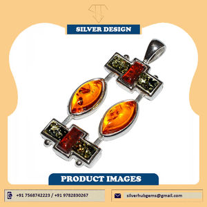 Colgante de Plata de Ley 925, joyería de piedras preciosas naturales, colgante bohemio de plata para mujer, colgante de Plata de Ley 925, ODM OEM - Product Image 4