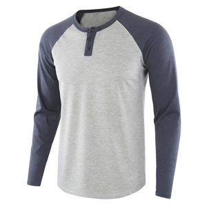T-shirt raglan en coton de haute qualité pour hommes, manches contrastées, tenue décontracté à la mode, logo personnalisé, vente en gros du fabricant OEM au Bangladesh - Product Image 2