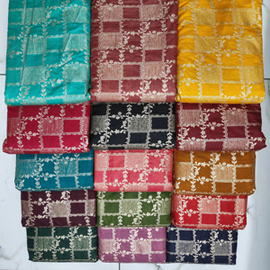 Tissu en soie tricoté 100% de luxe en gros pour la décoration intérieure et les mariages pour l'artisanat de robes - Product Image 1