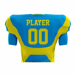 Uniformes de football américain sur mesure pour l'été, respirants, à séchage rapide, grande taille, manches courtes, 100% polyester, design imprimé - Product Image 4