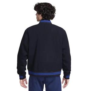 Green varsity <b>jacket</b> <b>men</b> <b>White</b> sleeve preppy <b>jacket</b> Turn-down collar polyester Single breasted autumn wear - Product Image 5