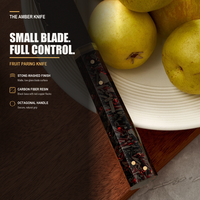 Nieuw Product 6 Inch Keukenkok Groentekromming Utility Fruit Schilmes Japans Mes Met Koolstofvezel Handvat
