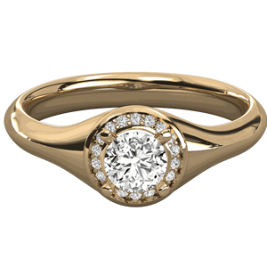 แหวนหมั้นเพชรทรงกลมรัศมี - Product Image 6
