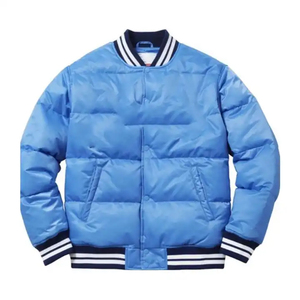 Blouson d'hiver avec logo brodé personnalisé pour hommes Bomber Varsity veste de baseball légère vêtements de ville surdimensionnés pour hommes - Product Image 2