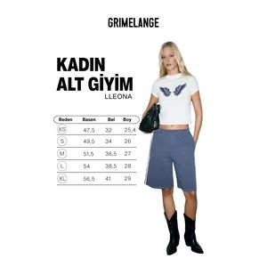 GRIMELANGE LLEONA Pantalones cortos regulares de algodón orgánico con doble bolsillo y detalle de rayas para mujer - Product Image 6