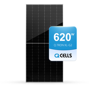 Qcells แผงเซลล์แสงอาทิตย์แบบครึ่งเซลล์156 615W 620W 630W 640W bifacial N-Type แผงเซลล์แสงอาทิตย์สำหรับระบบเก็บพลังงานในบ้าน - Product Image 1