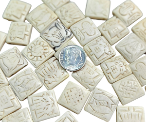 Perles en os naturel faites à la main pour la fabrication de bijoux |   Colliers et bracelets en os sculptés et polis AZ ENTERPRISES pour artisanat DIY (Couleurs au choix) - Product Image 2