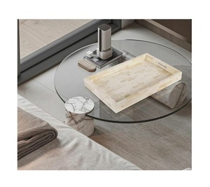 Bandeja para servir de calidad superior, incrustaciones de hueso, sala de estar decorativa para el hogar, almacenamiento de muebles de granja, bandeja para servir al mejor precio - Product Image 1