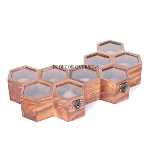 Vitrine et boîtes de montre en bois d'acacia de qualité supérieure avec verre transparent transparent du fournisseur indien à bas prix - Product Image 1