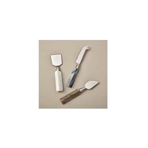Ensemble de couteaux à fromage et d'épandeurs en acier inoxydable poli argenté avec manche forgé Ensembles d'outils à fromage - Product Image 5