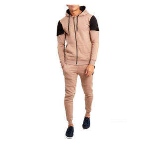 Ensemble de jogging en molleton de coton pour hommes OEM Slim Fit Tech Fleece Solid Survêtement avec marque privée Vente à chaud pour hommes - Product Image 1