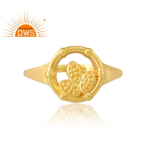 Increíble diseño 925 Plata 18K chapado en oro banda anillo Demi joyería fina para mujer regalo para ella - Product Image 3