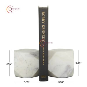 Hot Selling Unique White Marble Bookend Home Decorative Special Gift Marble <b>Book</b> Stand Holder Bookends New Arrival Bookends - Product Image 5