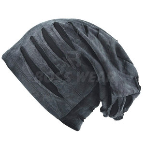 Warm Double Knit Cotton/Wool Breathable & <b>Waterproof</b> Winter Wear Unisex Beanie <b>Hats</b> Private Label Custom with Logo - Product Image 4