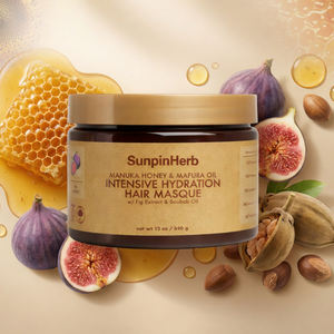 Masque capillaire revitalisant professionnel pour cheveux bouclés naturels tressés, au miel de Manuka et au beurre de karité - Product Image 3