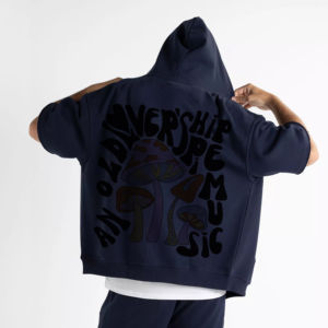 2025 vente en gros personnalisé Polyester coton Jogging Sportswear Gym survêtement 2 pièces sweats à capuche et Shorts hommes ensemble avec logo - Product Image 4