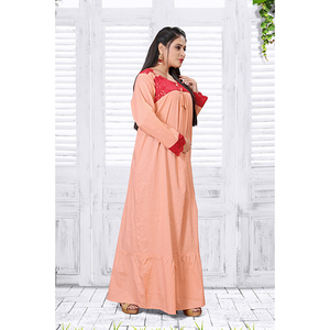 Ladies Ladies Muslim Maxi <b>Kaftan</b> New Moroccan Style Breathable Cotton Dress Ramadan Eid <b>Plus</b> <b>Size</b> Fashionable - Product Image 4