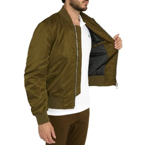 Chaqueta Bomber OEM para Hombre, Impermeable, Transpirable, con Forro Polar, Cuello Alto, Tejido Grueso, Abrigo de Invierno, con Logotipo Personalizado, Venta al Por Mayor - Product Image 2