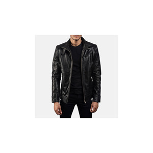 แจ็กเก็ตหนังสำหรับผู้ชายปรับแต่งได้2024ฤดูหนาวมีฮู้ดขนแกะตกแต่งด้วยกระดุมพิมพ์ลายปักระบายอากาศได้ดี - Product Image 4