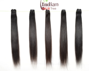 ผมต่อแท้ 100% เรมี่ แบบตรง ราคาถูก ไม่ผ่านการแปรรูปด้วยสารเคมี สีดำ ผมเวอร์จิน จัดเรียงเกล็ดผม  ผมอินเดีย - Product Image 1