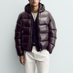 Blouson matelassé pour homme, manches longues, service OEM, prix de gros, avec capuche et poches / Tissu confortable et respirant - Product Image 1