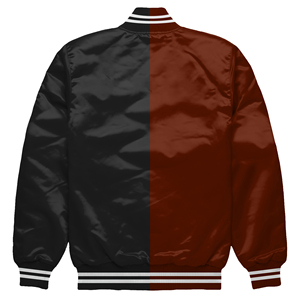 Veste de bombardier universitaire Letterman en Satin marron et noir de qualité supérieure pour les sports universitaires vêtements d'extérieur athlétiques de haute qualité - Product Image 2
