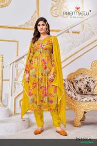DERNIÈRE DESIGNER PURE CHINNON BRODERIE MANUELLE ROBE ANARKALI PAR FAB ZONE - Product Image 3