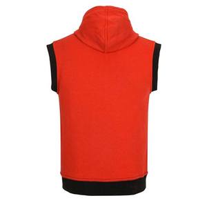 Couleur contrastée OEM ODM Conception de logo personnalisé Vêtements pour hommes Débardeurs grande taille Sweats à capuche sans manches Fermeture éclair Coton Respirant - Product Image 2