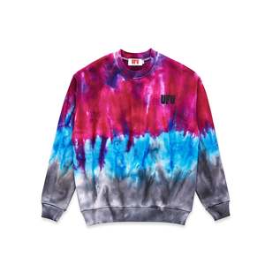 Sweat-shirt Tie-Dye Usagé [UCS-SW-301] en tricot avec broderie 3D, étiquette personnalisée, motif patchwork uni sérigraphié XS-XL - Product Image 1