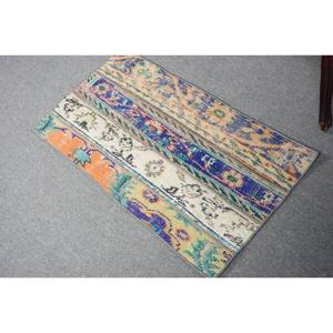 Moderno azul naranja 9x12ft lana plana tejido turco alfombra Patchwork sala de estar alfombra con respaldo de látex para decoraciones - Product Image 4