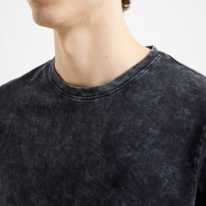 T-shirt délavé à l'acide de meilleure qualité pour hommes conception personnalisée avec logo OEM directement de l'usine taux de gros style formel tricoté - Product Image 3