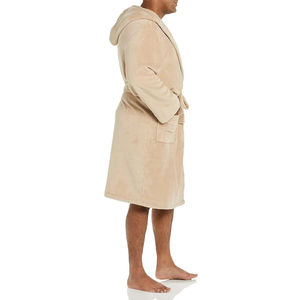 Peignoir d'hiver 100% coton pour homme, confortable, avec capuche, rembourré et plus long, combo pyjama doux - Product Image 4