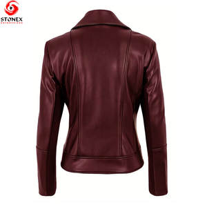 Chaqueta de Cuero para Mujer Personalizada de Alta Calidad, Transpirable, Impermeable y Cortavientos, con Opciones de Color y Diseño Personalizados - Product Image 6