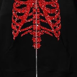 OEM ODM Available Customized 2025 Rhinestone Pullover Hoodie for Women Custom Bling Hoodie - Product Image 5