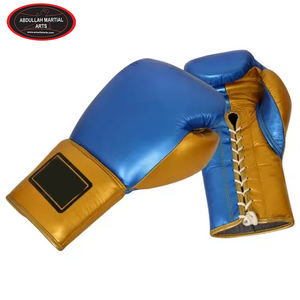 Guantes de Boxeo de Piel de Vacuno Metálica con Cordones, Duraderos, Ligeros, Novedad, para Combates, por ABDULLAH MARTIAL ARTS - Product Image 5