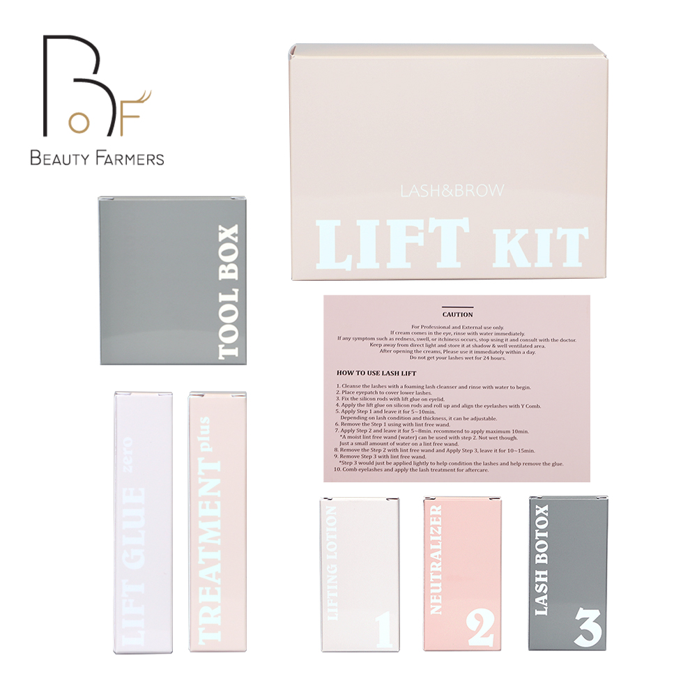 Le kit de laminage Lash & Brow fabriqué en Corée comprend du beurre de karité et des protéines de marque privée/OEM diverses options pour perm