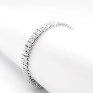 Bracelet de tennis en diamant cultivé en laboratoire personnalisable Double rangée coupe ronde excellente coupe beau cadeau incroyable femmes bijoux de mode - Product Image 4