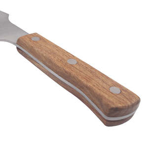 Hache artisanale en acier inoxydable forgé de qualité industrielle avec fourreau en cuir, manche en acier, longueur totale de 400 mm, garantie 1 an - Product Image 4