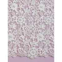 2024 nouvelle dernière usine directe ivoire blanc Polyester Floral Guipure dentelle tissu pour les femmes robe