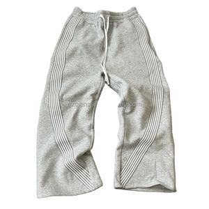 Pantalones Deportivos de Pierna Ancha Acampanados, de Cintura Alta, Estilo Casual, Tejido Francés, Transpirables y Duraderos, para Unisex - Product Image 3