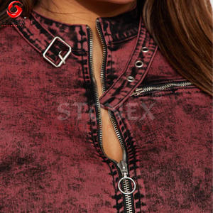 High Quality Fashionable Blue Jeans and Crop Top 2 Pieces <b>Set</b> <b>On</b>-trend Denim Cotton Women Jeans and Jacket - Product Image 3