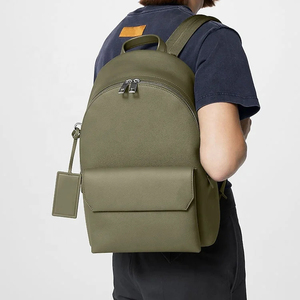 Minimalist Olive Green Softback <b>Laptop</b> <b>Backpack</b> with Zipper Closure and Water Resistance Feature for Unisex Use - Product Image 5