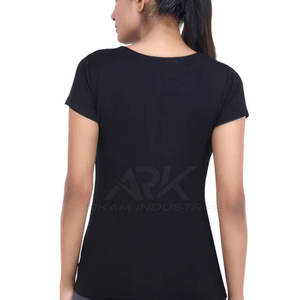 เสื้อยืดผู้หญิงผ้าฝ้ายทรงเข้ารูปแขนสั้น ขายออนไลน์ ราคาถูก นุ่มสบาย - Product Image 3